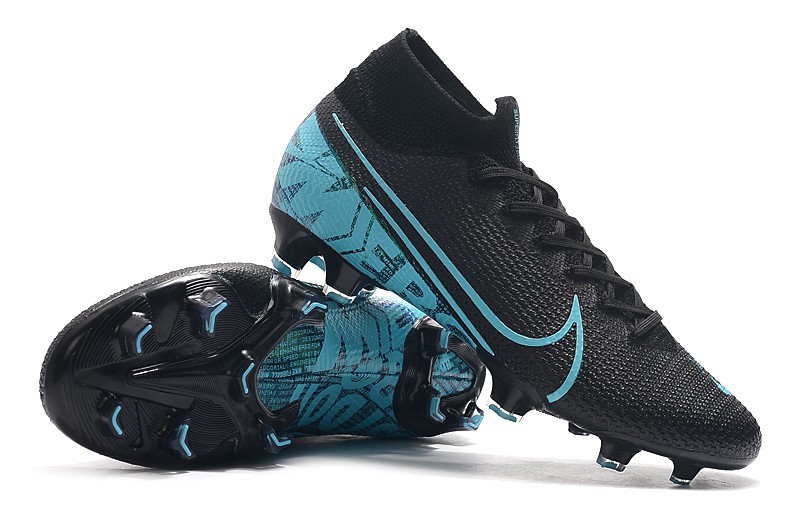 Football Nike Mercurial Superfly VII Elite FG-Core -Black Blue Sell