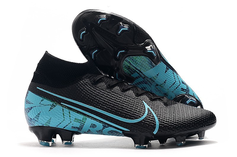 Football Nike Mercurial Superfly VII Elite FG-Core -Black Blue right