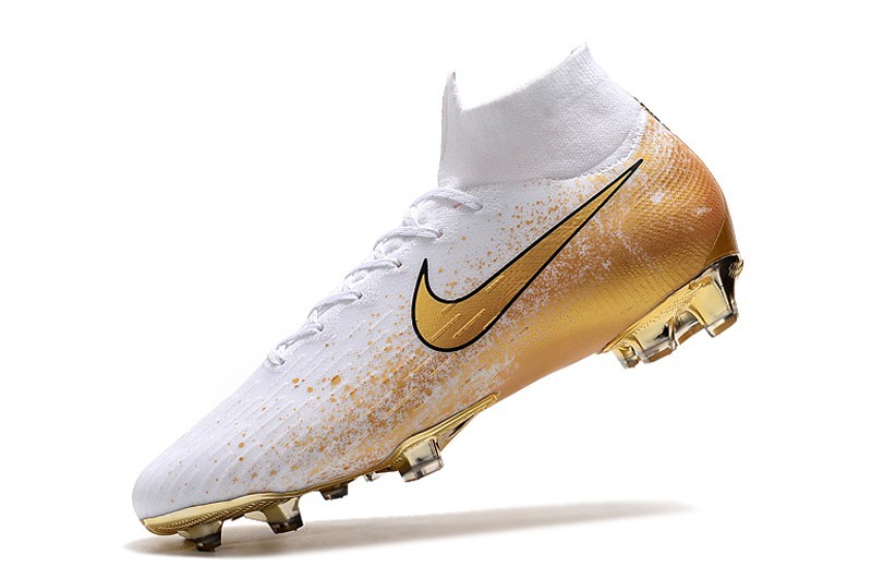 Mercurial Superfly 6 FG Euphoria Mode - White Champagne Gold Black shoes
