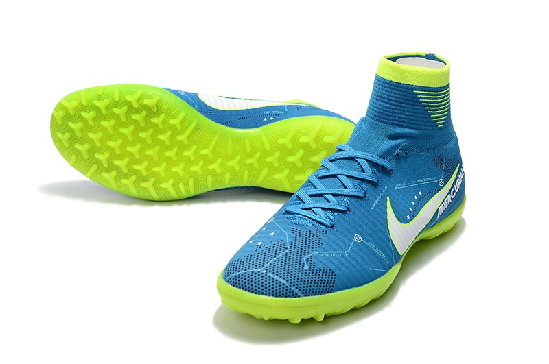 Nike Mercurial Superfly V 5 SX Neymar TF-Blue White Army Green shoes