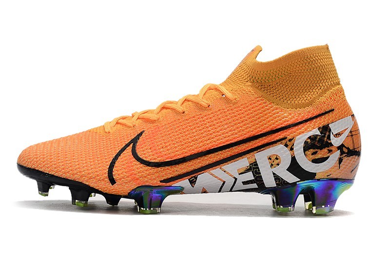 white and orange mercurial