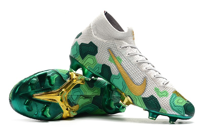 Football Nike Mercurial Superfly 12 Elite FG Mbappe x Bondy Dreams - Grey Gold Green