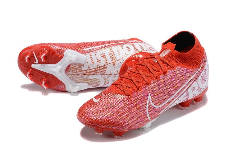 Mercurial Superfly VII Elite FG Nike By You - Red White side panel
