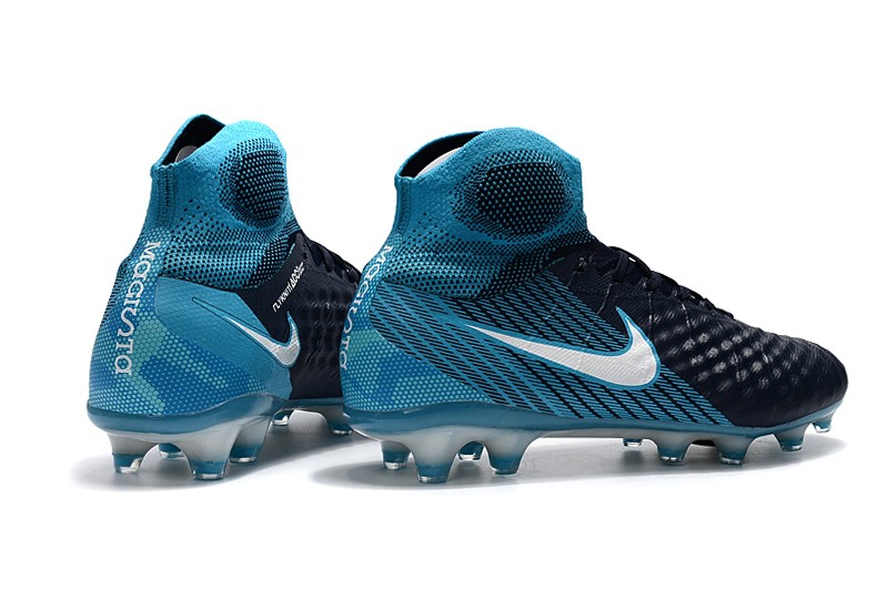 Nike Magista Obra II FG - White Glacier Blue Obsidian Heel