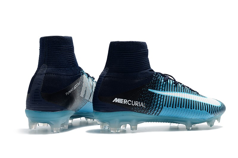 Nike Mercurial Superfly V 5 FG Fire & Ice-Play Ice Blue Heel
