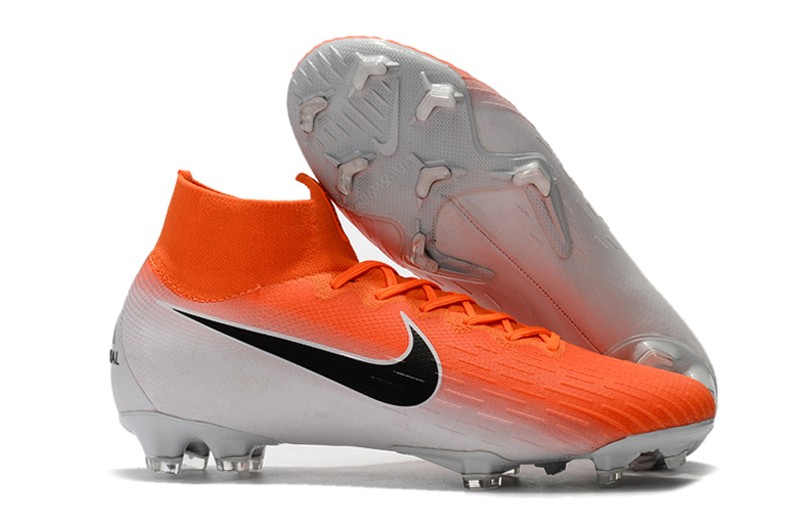 orange and white nike cleats