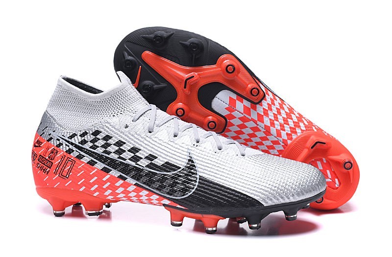 nike mercurial red and silver