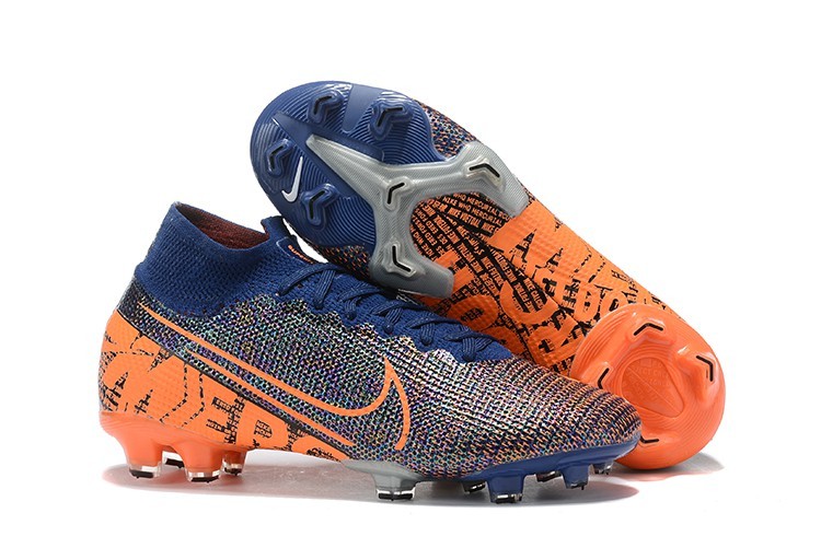 Nike Mercurial Superfly VII 7 Elite FG-Blue Orange Grey