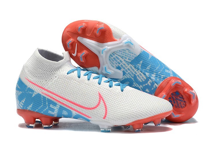 Nike Mercurial Superfly VII 7 Elite FG - White Blue Red Sole right