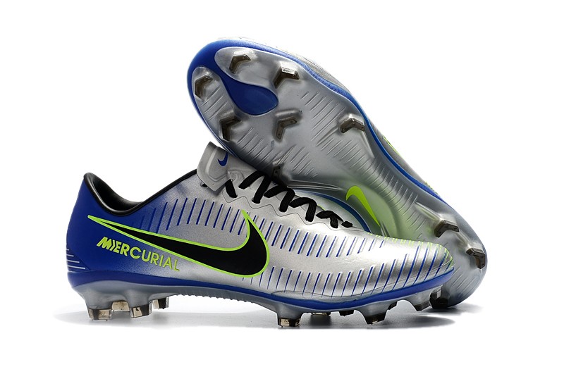 Nike Mercurial Vapor 11 XI Neymar FG-Black Racing Blue Chrome Volt shoes