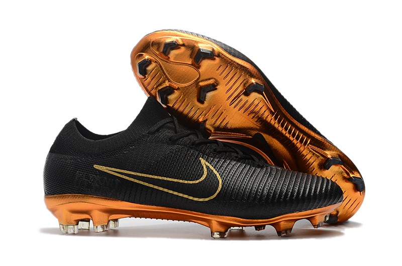 Nike Mercurial Vapor Flyknit Ultra - Metallic Gold Black Right