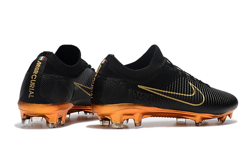 nike mercurial flyknit black and gold