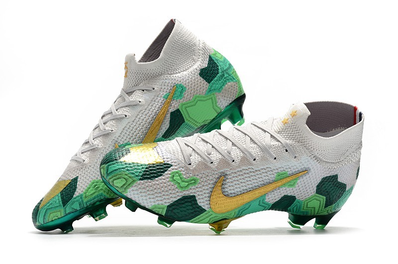 green and gold nike football cleats