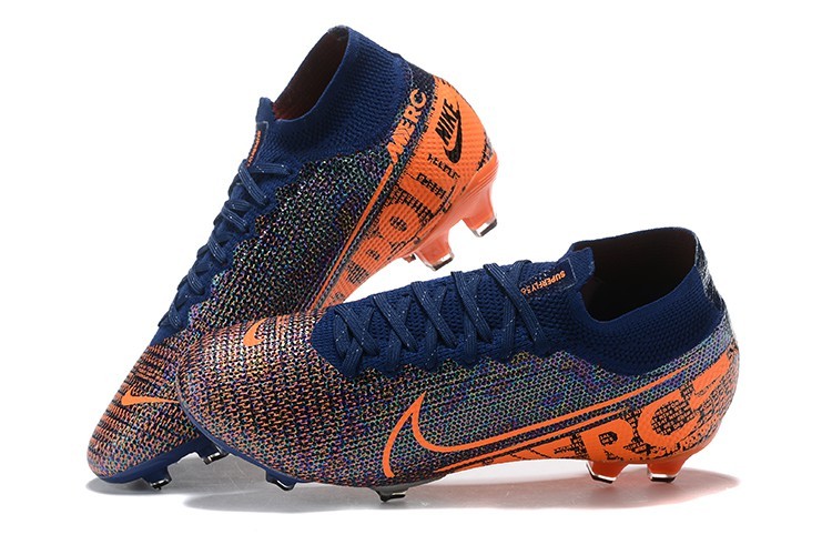 blue and orange nike cleats