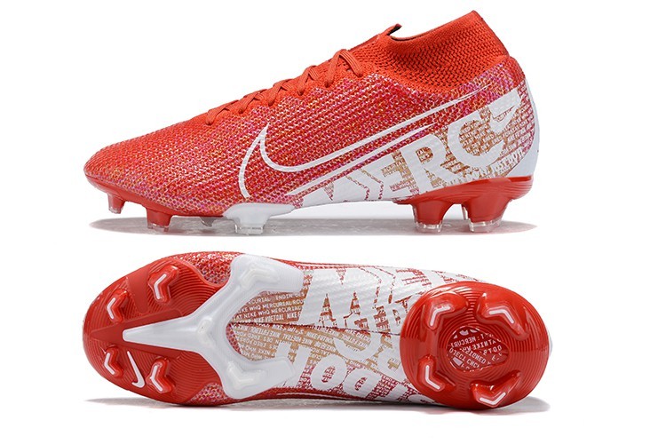 Sole Mercurial Superfly VII Elite FG Nike By You - Red White side