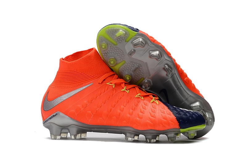 Nike Hypervenom Phantom III DF FG-Negro Plata Naranja Shop