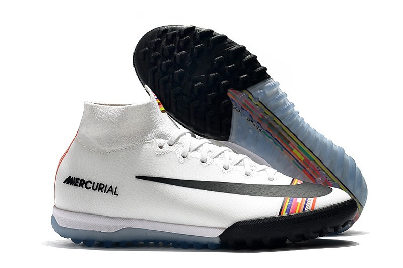 Nike Mercurial Superfly VI 6 Elite TF LVL UP - Pure Platinum Black White shoes