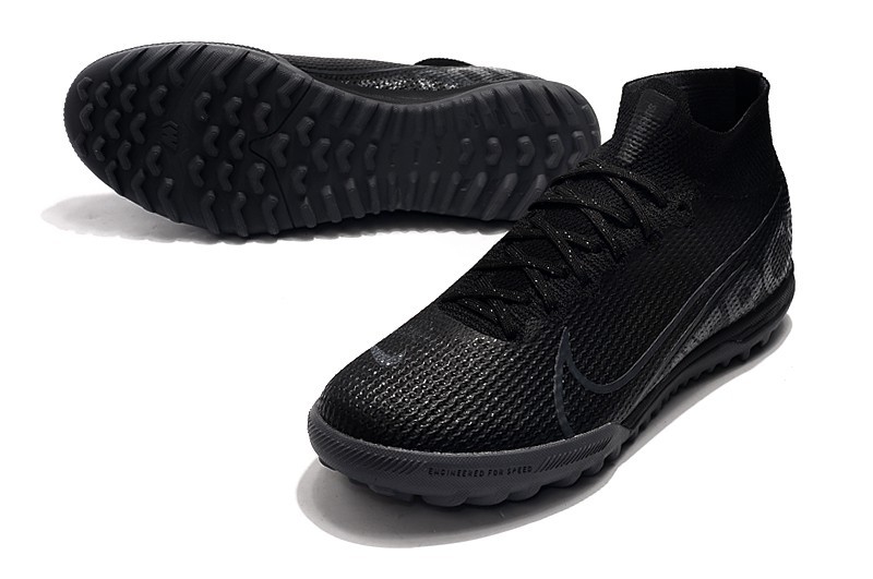 Nike Mercurial Superfly VII 7 Elite TF Under The Radar - Black Front heel