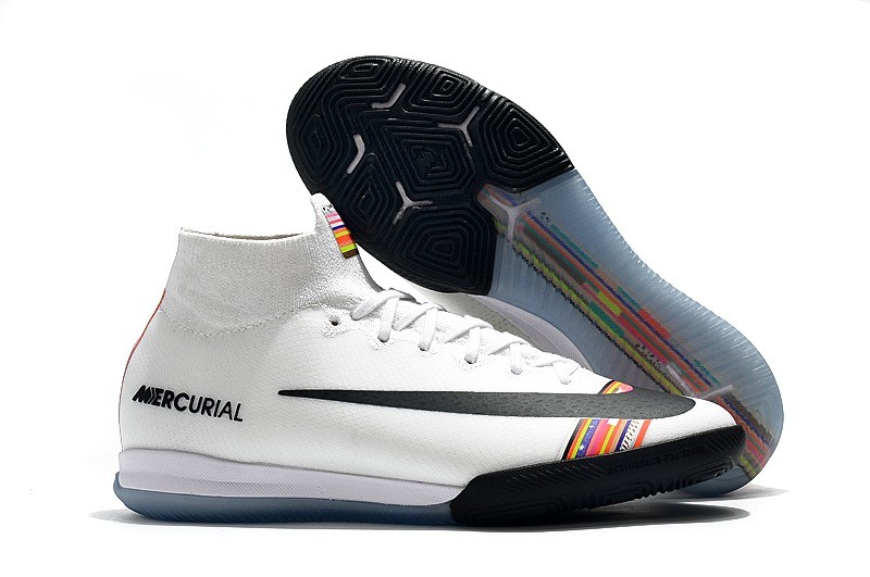 Nike Mercurial Superfly VI'LVL UP'Elite IC-Black and White Stripe