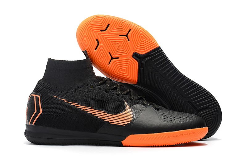 Nike MercurialX Superfly VI 6 Elite IC-Black Total Orange Right