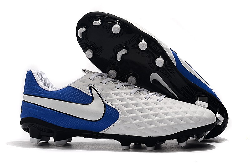 Nike Tiempo Legend VIII 8 DF FG - White Blue Right