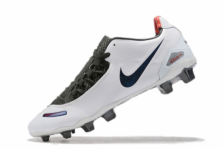 blue and white nike boots