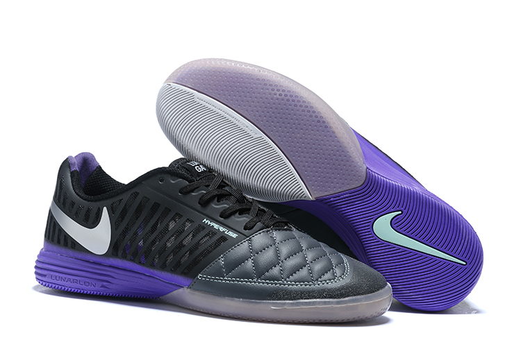 Nike Lunar Gato II IC-Indoor Purple Grey Right