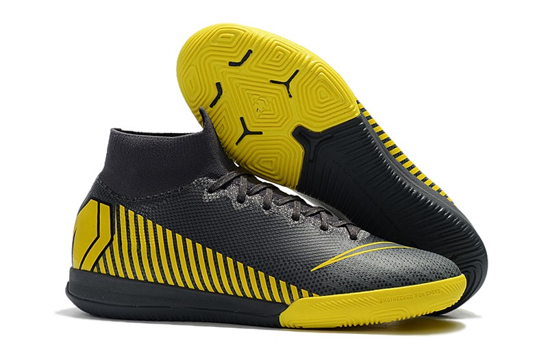 Nike Mercurial Superfly VI Game Over Elite IC-Gray Yellow-Black shoes