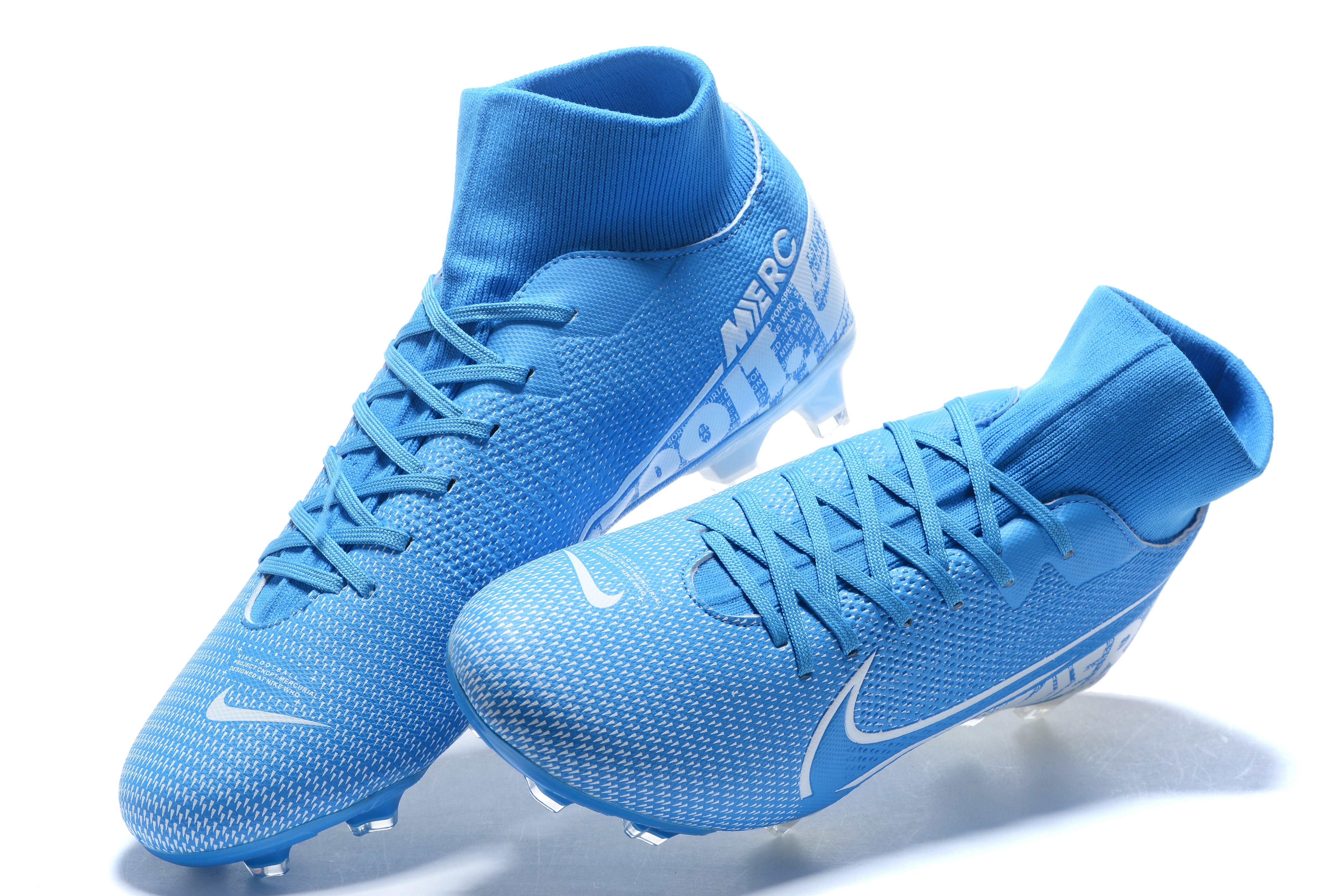 Nike Mercurial Superfly VII Club FG-blue White shoes