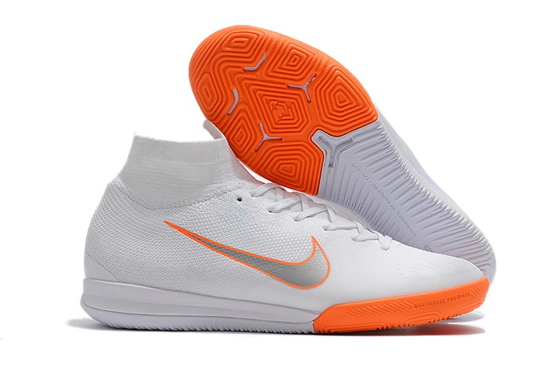 Nike Mercurial SuperflyX VI 6 Elite IC-Indoor-White Orange Shop