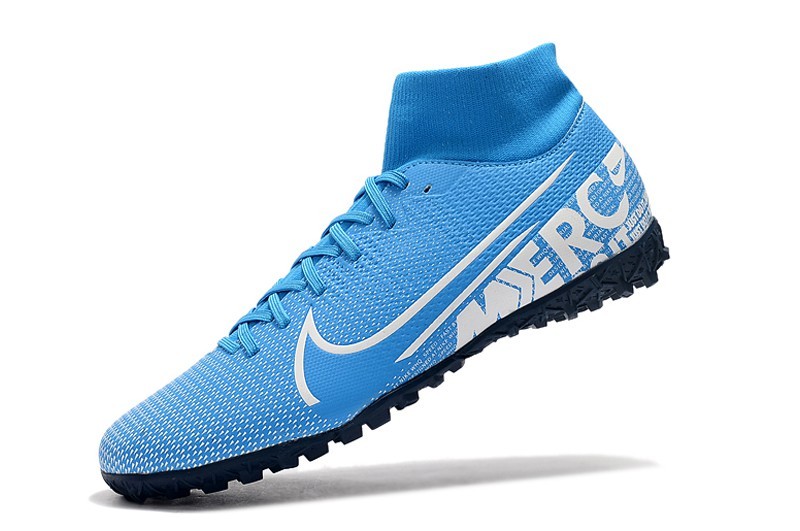 nike mercurial blue and white