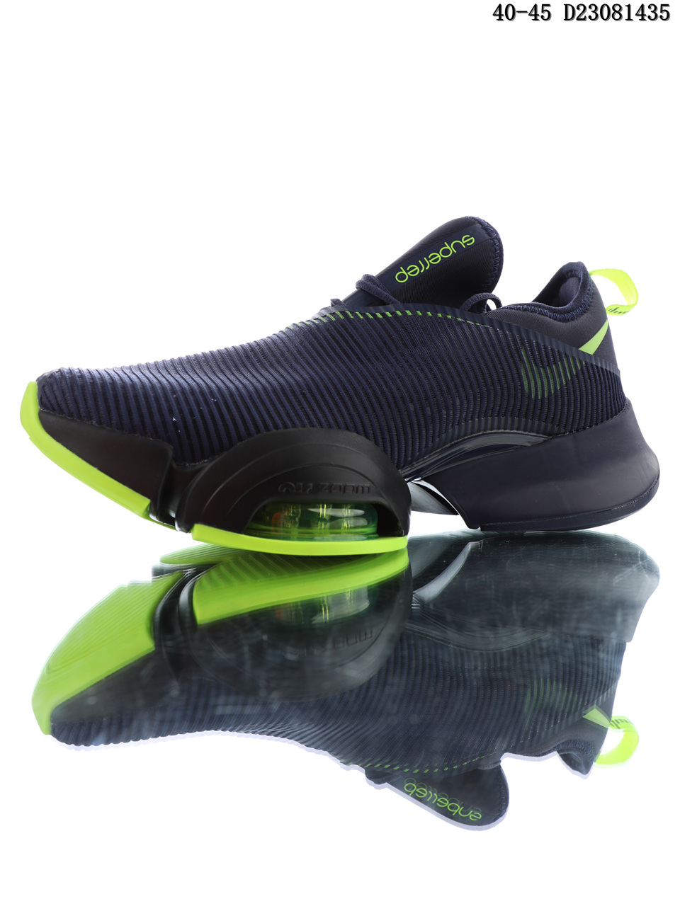Nike Air Zoom Superrep black green jogging shoes side