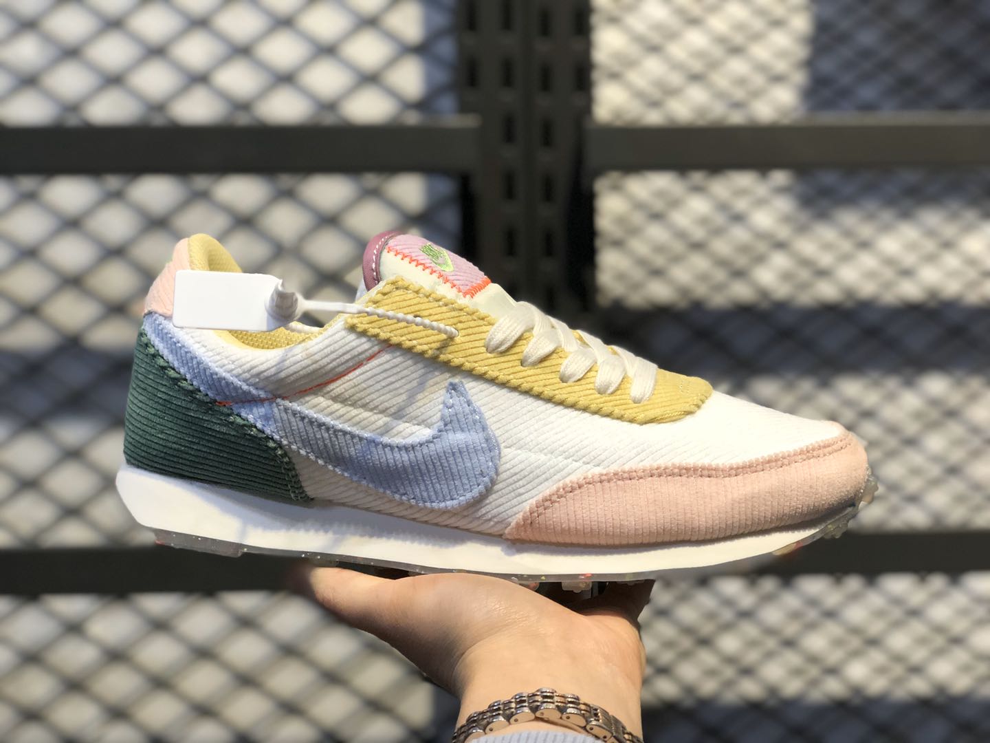 Nike DayBreak Running Shoes Pink Yellow White