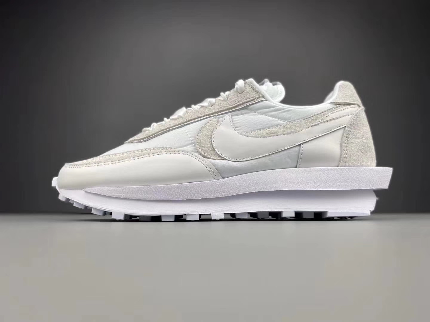 Nike LD Waffle Sacai white nylon gray Selling