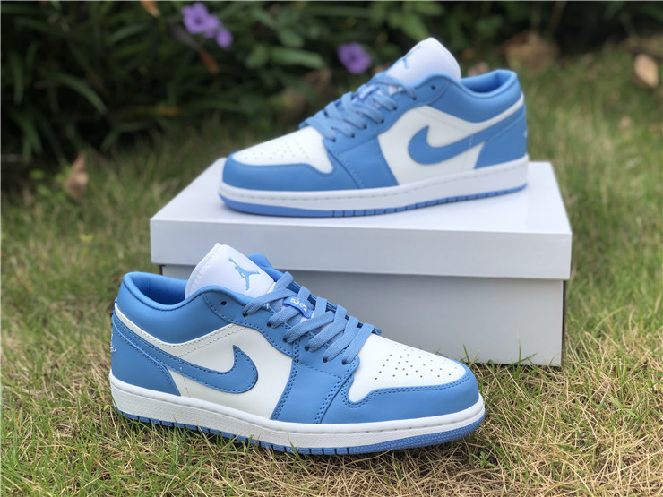 Jordan AJ1 low cut, campus North Carolina blue color free shipping