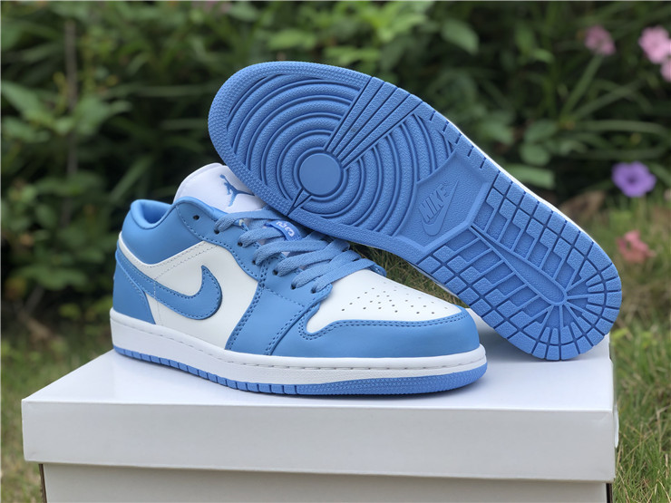 Jordan AJ1 low cut, campus North Carolina blue color free shipping