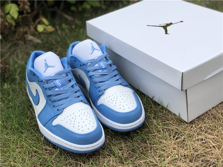 Jordan AJ1 low cut, campus North Carolina blue color free shipping