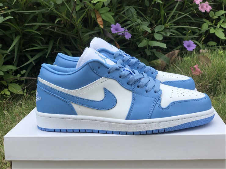 Jordan AJ1 low cut, campus North Carolina blue color free shipping