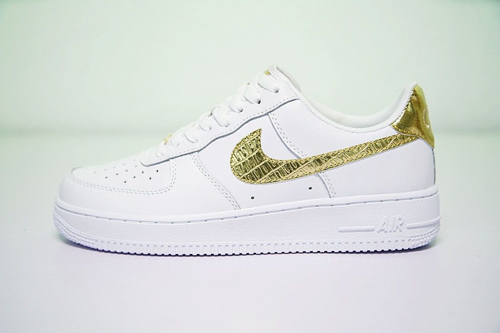 nike air force 1 golden patchwork