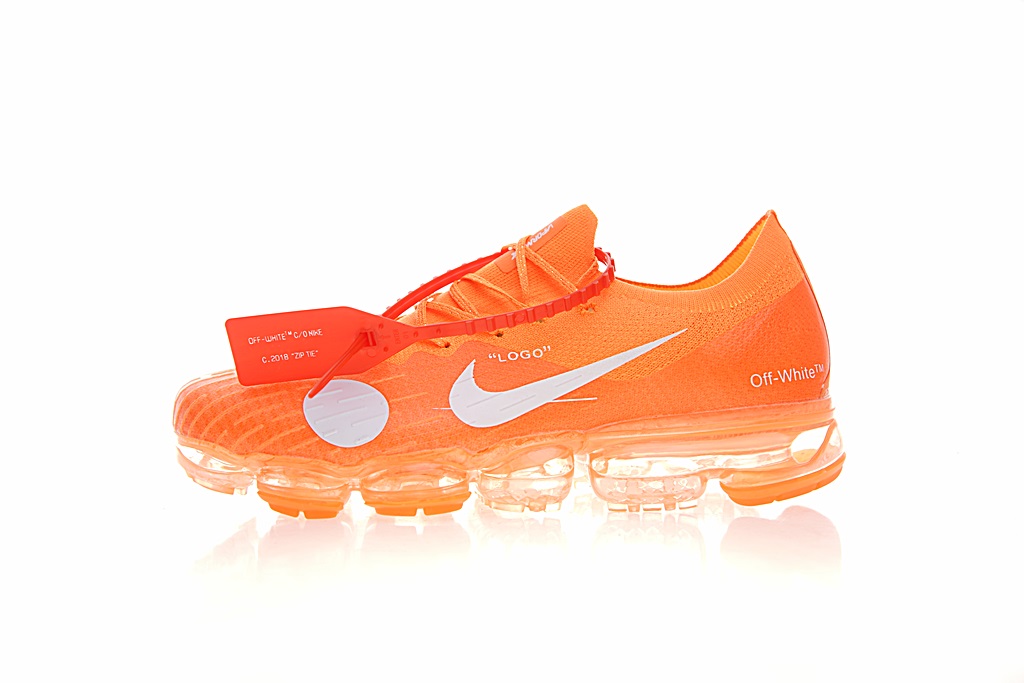 nike vapormax orange and white