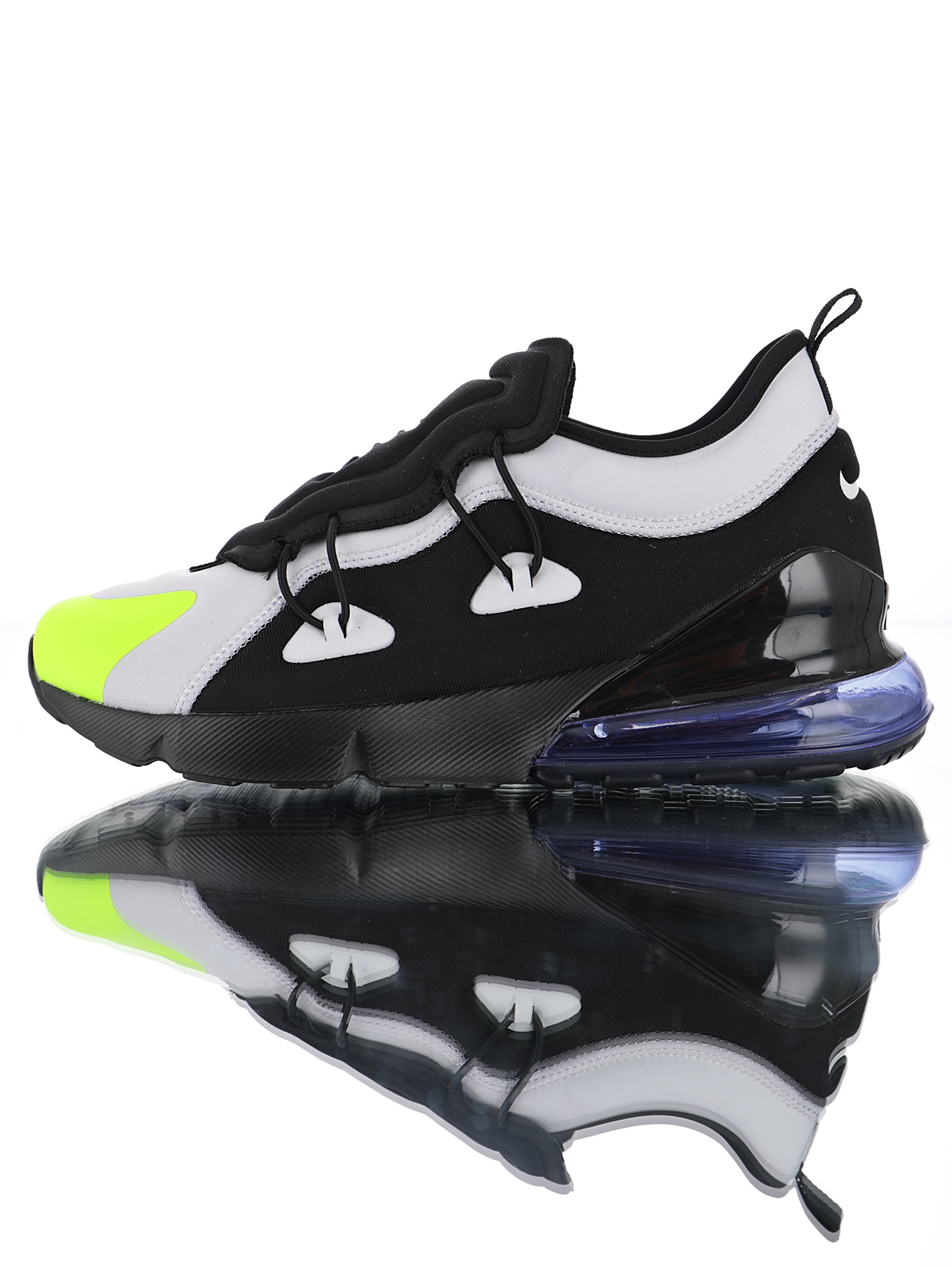 NIKE AIR MAX 270 socks black and white yellow Cost-effective