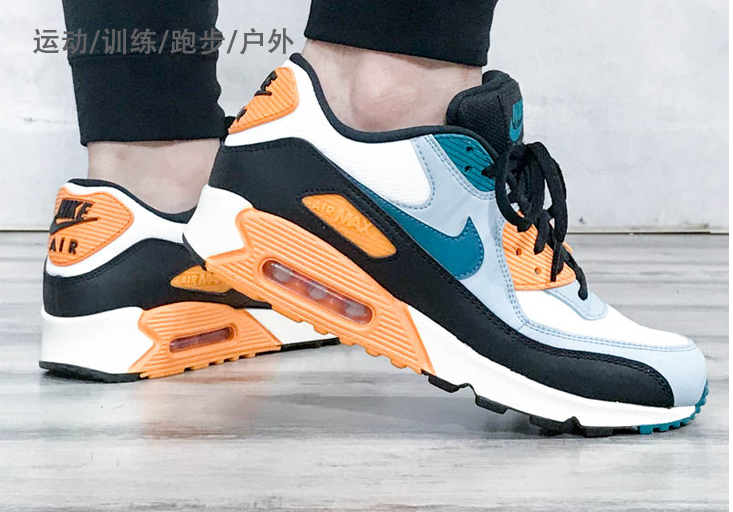 nike air max 90 essential black orange