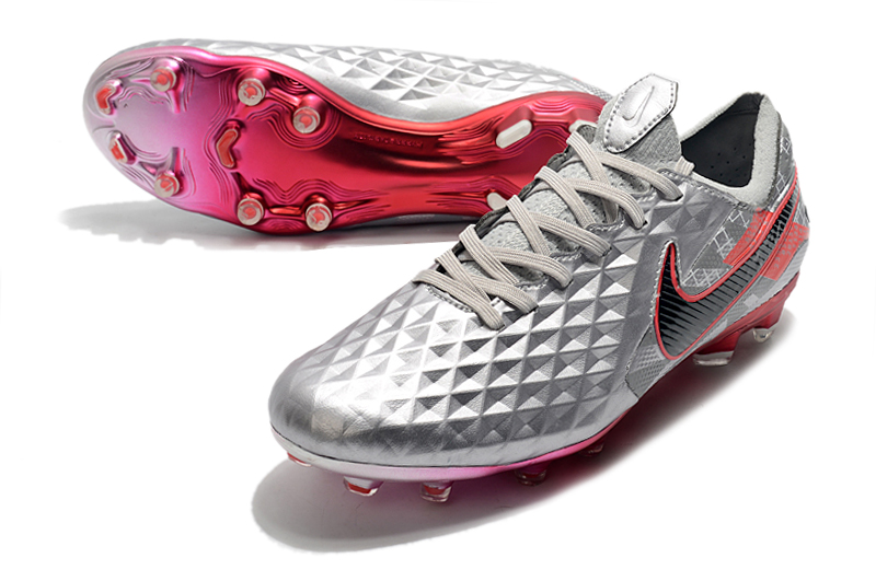 Nike Tiempo Legend 8 Elite FG silver gray red Upper