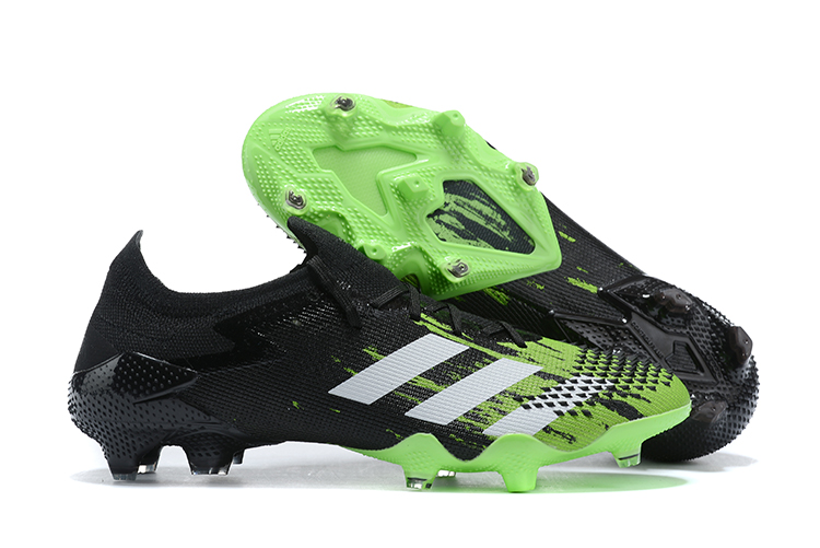 adidas Predator Mutator 20.1 Low FG black and green football shoes Outside