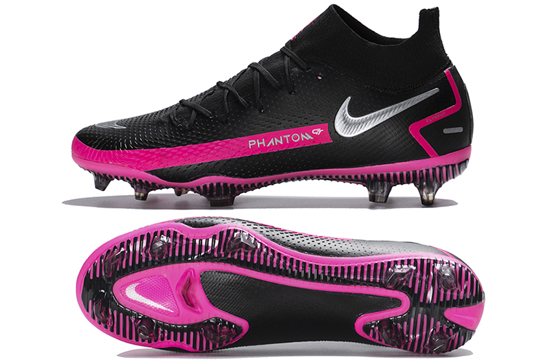 black and pink nike football boots