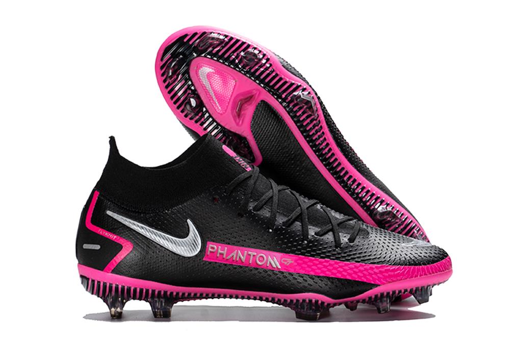 pink and black nike boots