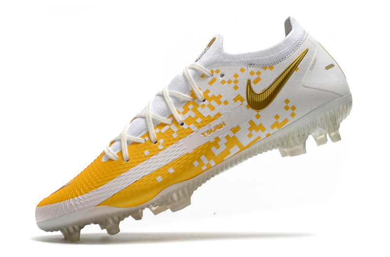 Nike Phantom GT Elite FG yellow and white football boots Left sid
