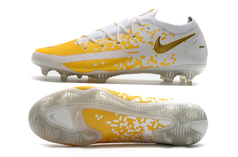 Nike Phantom GT Elite FG yellow and white football boots Sole