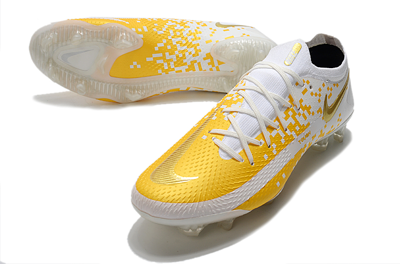 Nike Phantom GT Elite FG yellow and white football boots Upper