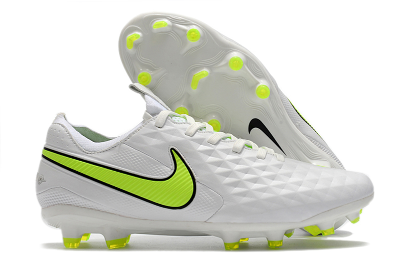 Nike Tiempo Legend 8 Elite FG white and yellow football boots Outside